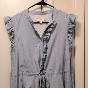 Ted Baker ruffle sleeve dress- cotton blend